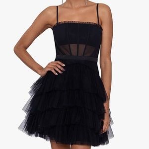 Black Tulle Mini Dress